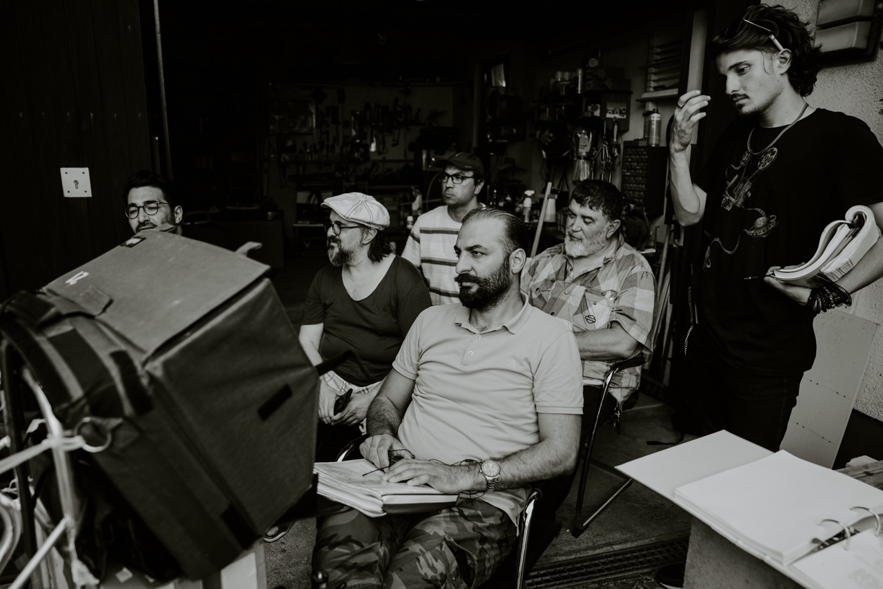 Behind the scenes on set